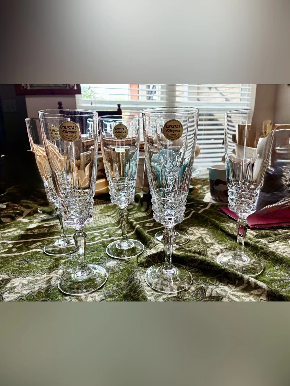 Vintage French Stemware 2 in Box. 3 Boxes. NIB with Tags intact. 6 Total. Lovely